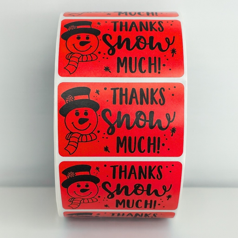Christmas Snowman Stickers – Thank You Labels for small business 2" - Picture 4 of 4